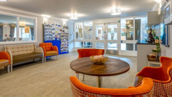 A photo of Oaklands care home reception area