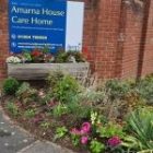 A photo of a fully planted border at the front of the care home